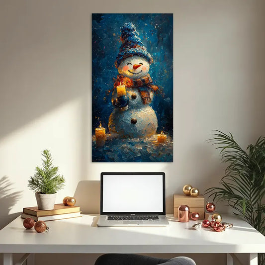 Cuadro de Navidad: Llama Invernal 70x40cm