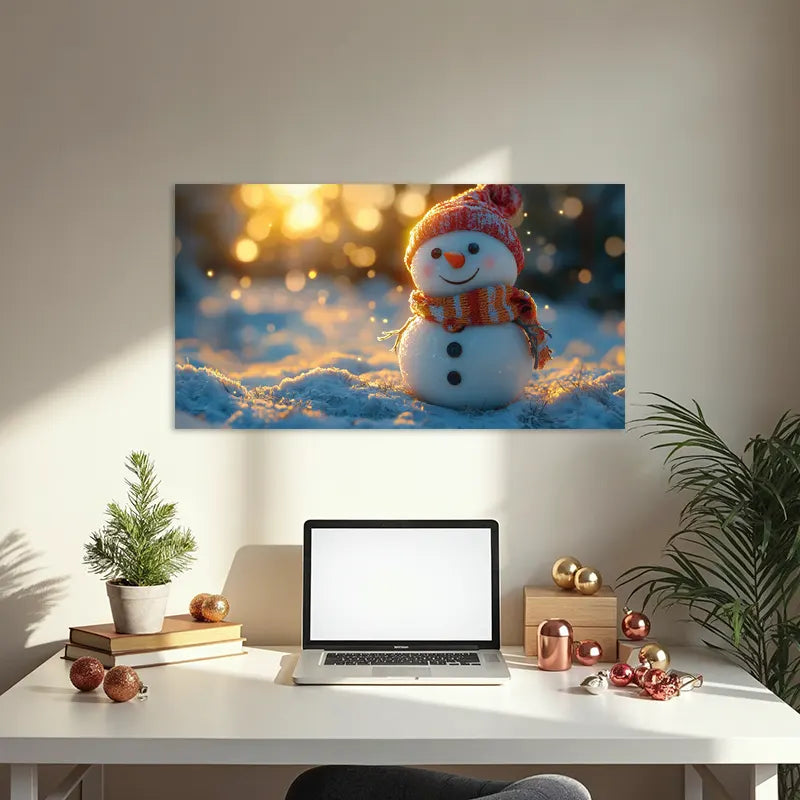 Cuadro de Navidad: Brillo en la Nieve 70x40cm