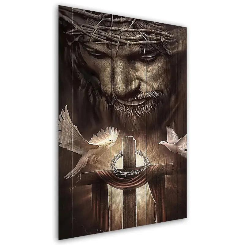 Cuadro Decorativo Moderno Religioso El Rostro de Cristo 2 - 70 x 40 Cm - Cuadros Colombia