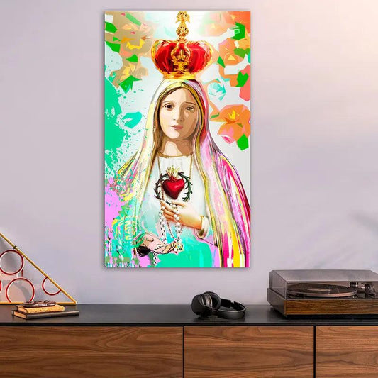 Cuadro Decorativo Moderno Religioso Virgen de Fátima 1 - 70 x 40 Cm - Cuadros Colombia