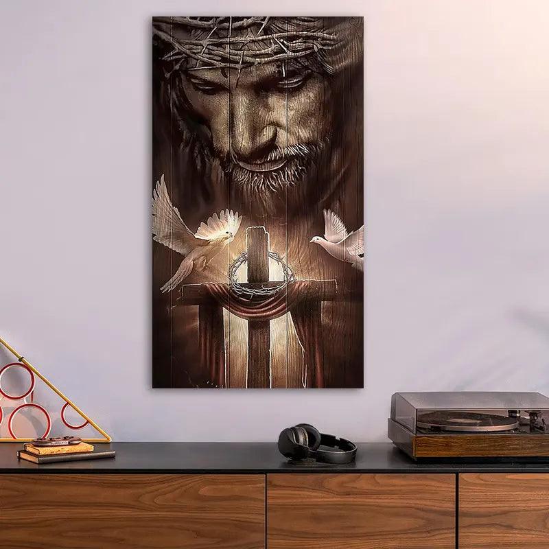 Cuadro Decorativo Moderno Religioso El Rostro de Cristo 2 - 70 x 40 Cm - Cuadros Colombia