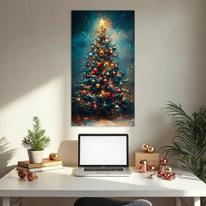 Cuadro de Navidad: Luces de Ensueño 70x40cm