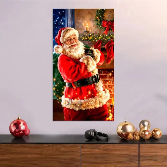 Cuadro de navidad Papá Noel: El Héroe de la Chimenea 9 - 70 x 40 Cm - Cuadros Colombia